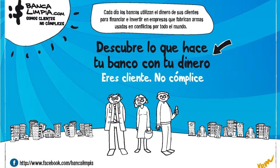 Captura de la portada del lloc web de Banca Limpia