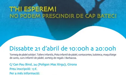 Cartell del torneig de pàdel solidari