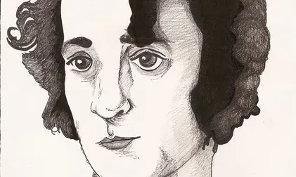 Retrat de Lola Anglada, il·lustradora catalana del s.XX. Autor: Luis Segovia 