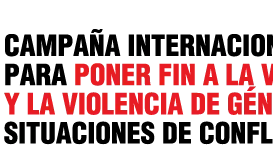 Logo campanya contra violència vers les dones en conflictes