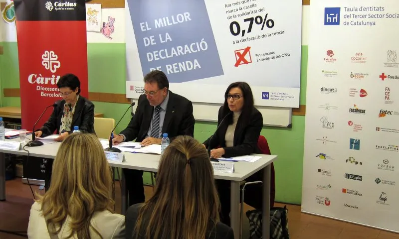 Presentació de la campanya. Foto: Taula del Tercer Sector