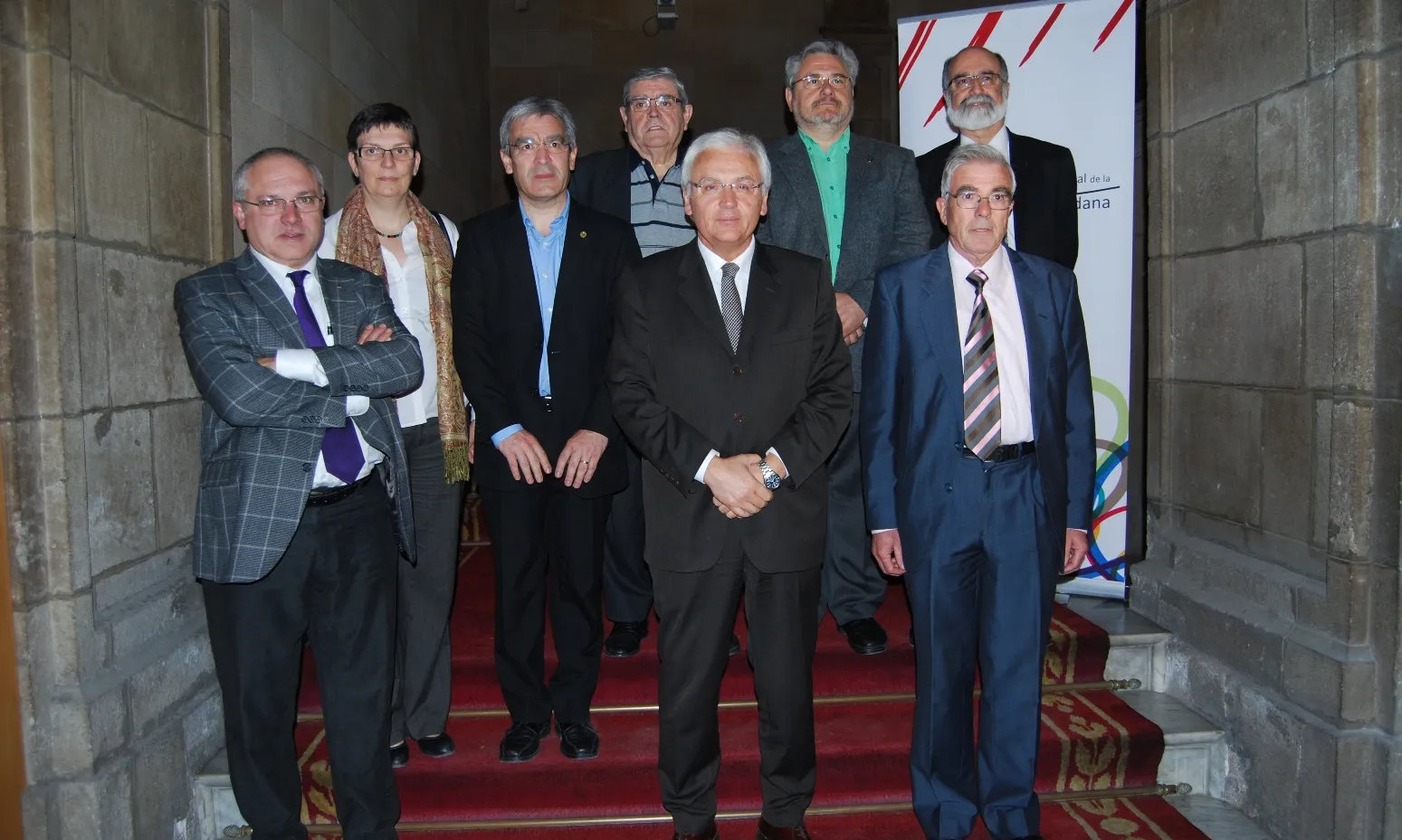 El Conseller de Cultura, Ferran Mascarell, amb els promotors de la iniciativa