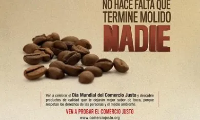 Cartell del Dia del Comerç Just de la Coordionadora estatal de Comerç Just