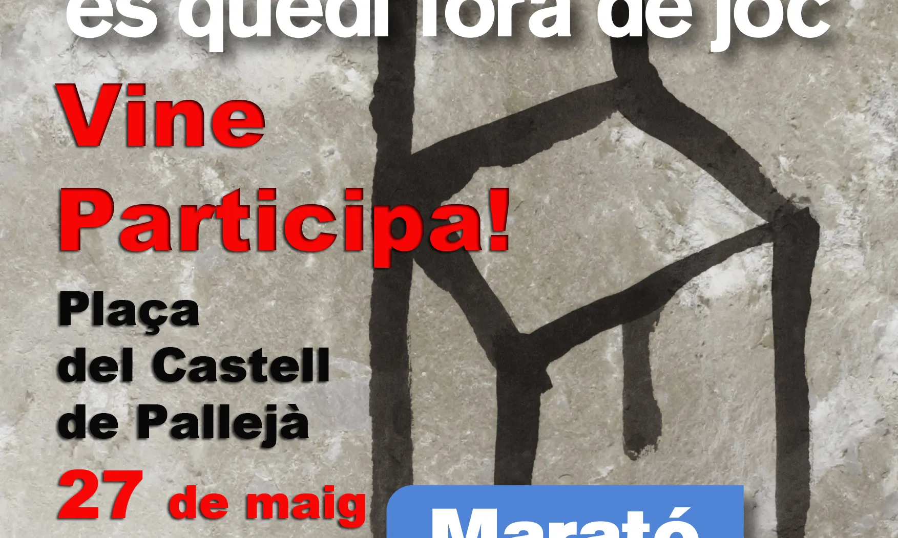 Cartell de La Marató. Acte de la FCVS i L'Ajuntament de Pallejà