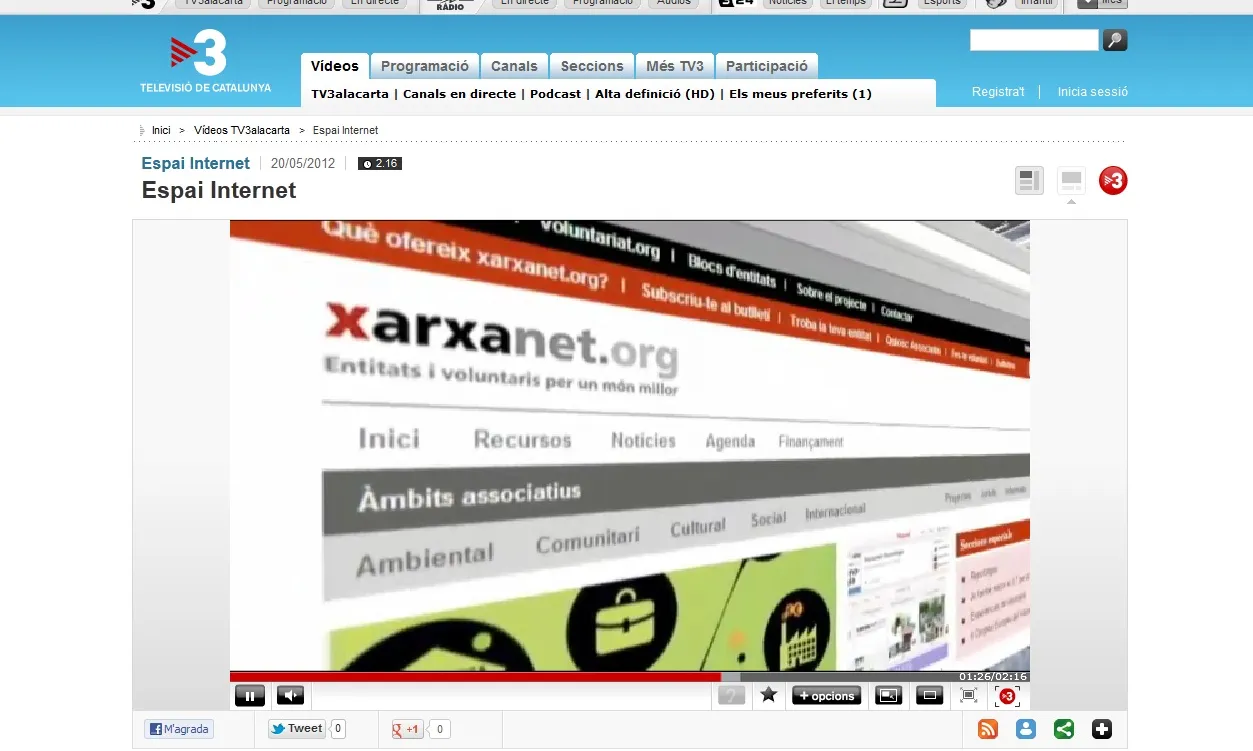 Xarxanet a l'Espai Internet