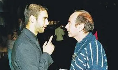 Pep Guardiola i Lluis Llach