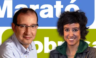 Presentadors de la Marató: Antoni Bassas i Agnès Marquès