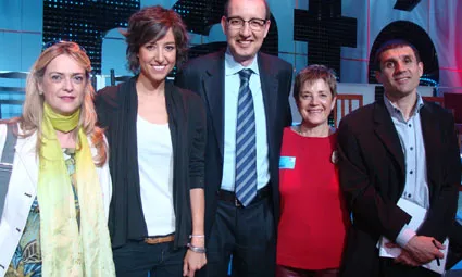 Violant Cervera, Agnès Marquès, Antoni Bassas, Francina Alsina i Lluís Bernabè 