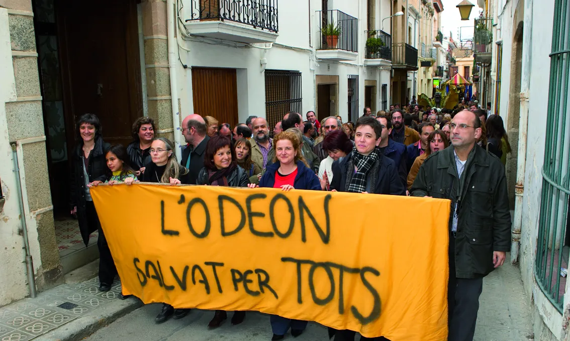 Manifestació per l'Odèon a Canet de Mar, imatge Jordi Sisquella