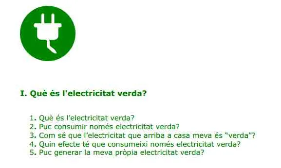 Breu guia d'orientació "Què és l'electricitat verda i com fer-ne ús?"
