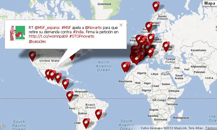 Mapa Metge Sense Fronteres i Novartis