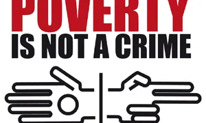 Imatge de la Campanya "Poverty is not a crime"