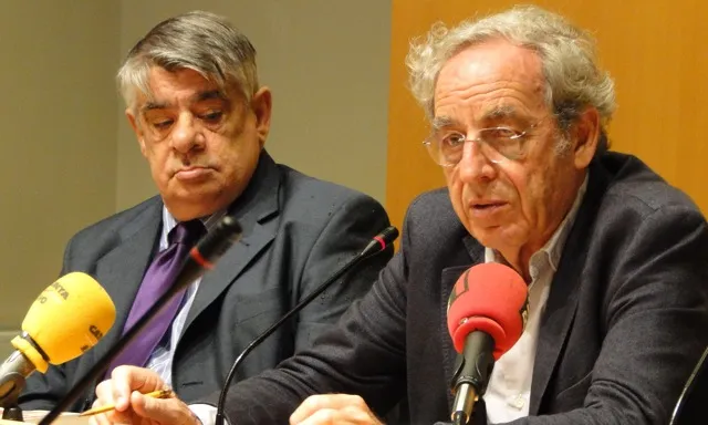 Jordi Sales i Salvador Giner, membres de la direcció de la UCE