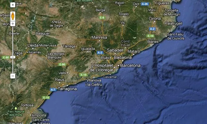 Catalunya al Google Maps