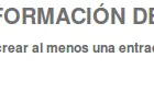 Informació de les entrades