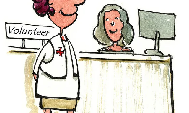 Hospital volunteer. Font: HikingArtist (Flickr)