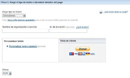 Crear el botó de donacions és ben senzill