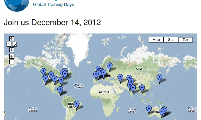 Mapa de Drupal Trainig Days
