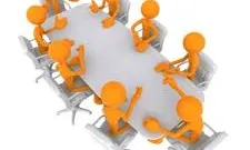 Reunió d'un patronat (dibuix)