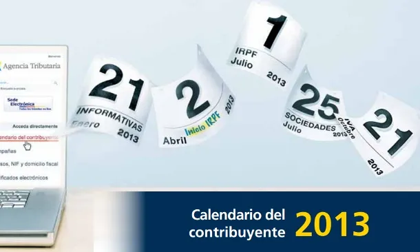 Imatge portada del calendari del contribuent 2013
