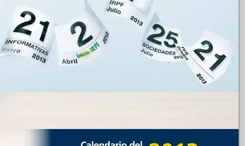 Imatge portada del calendari del contribuent 2013