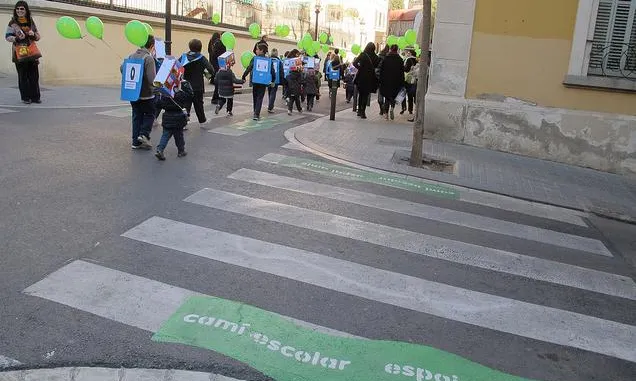 Inauguració d'un camí escolar. Foto: Ajuntament de Barcelona