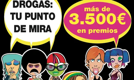 Cartell 2n Concurs universitari de clipmetrages Drogues: Tu punto de mira