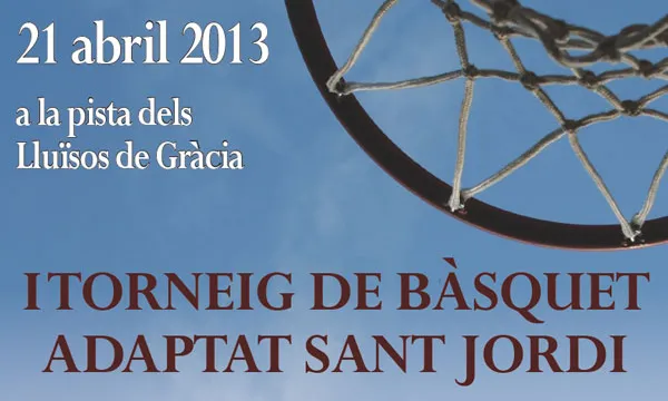 Cartell del 1r Torneig de Bàsquet Adaptat Sant Jordi