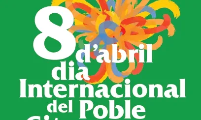 Imatge del cartell commemoratiu dels actes del 8 d'abril a Barcelona