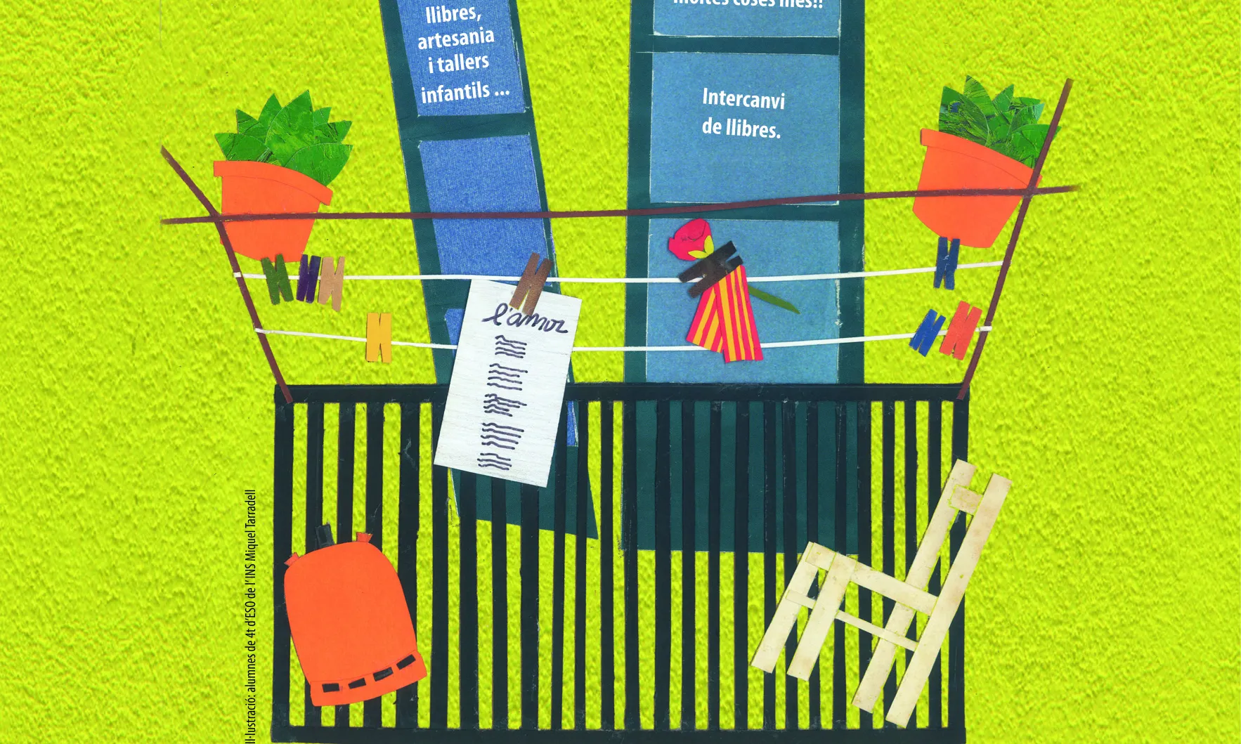 Cartell de Sant Jordi a la Rambla del Raval 2013