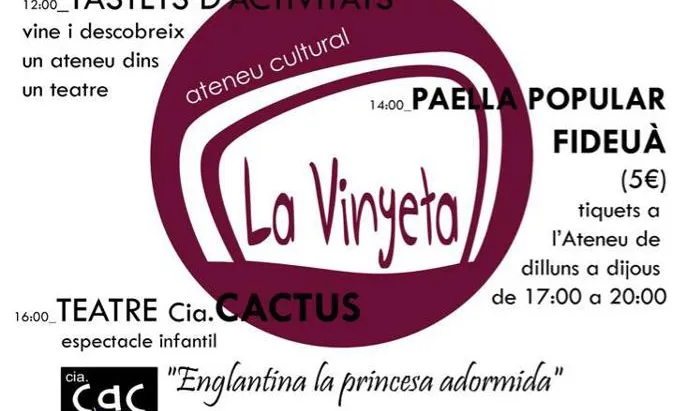 Cartell d'inauguració de La Vinyeta, es pot consultar al Facebook.