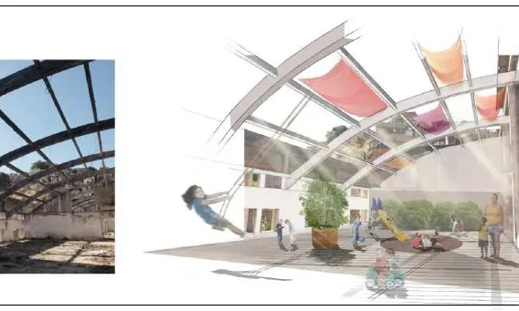 Projecte de la nova plaça lúdica. Font: PFC Sílvia Costa