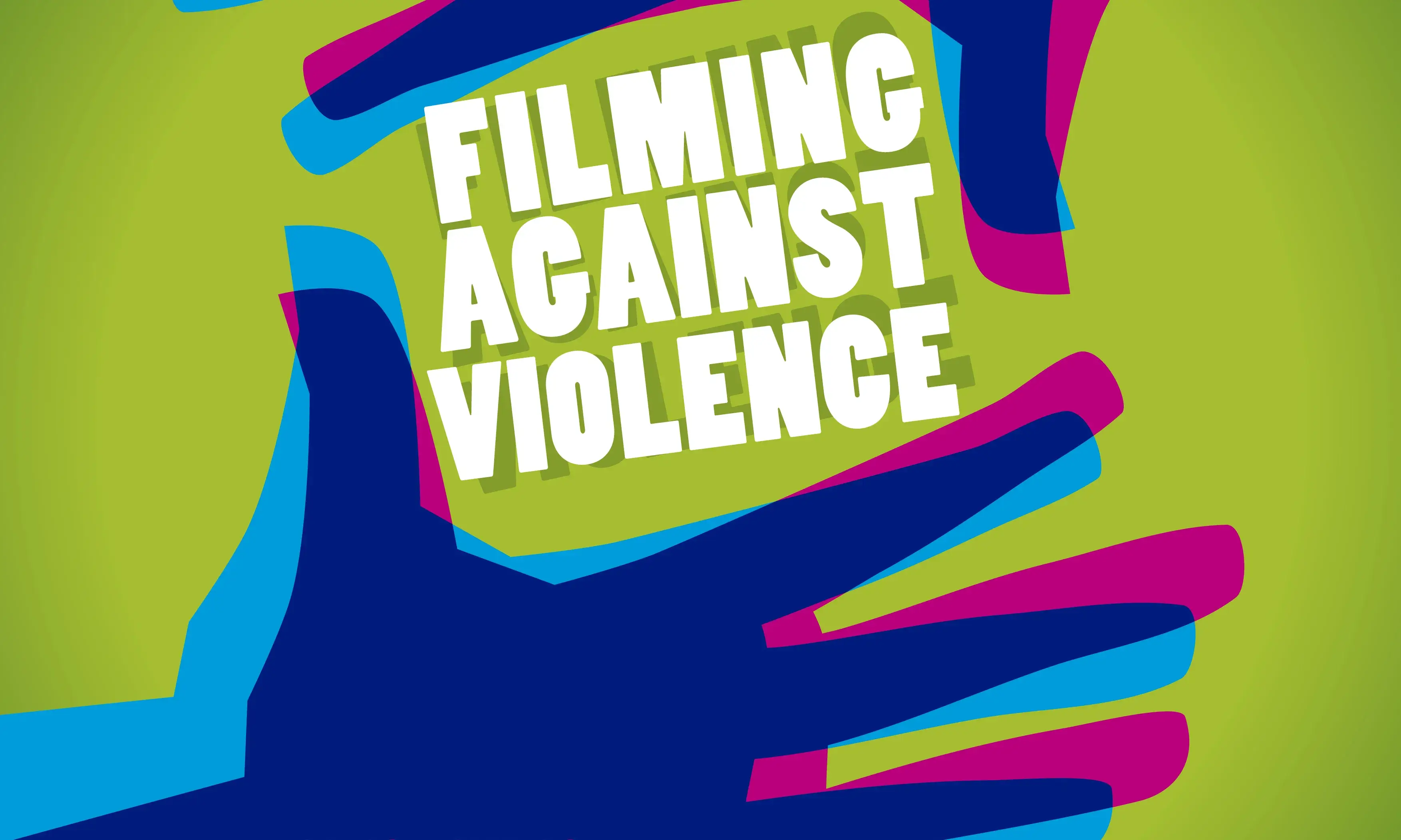 Cartell del concurs de curtmetratges Filming Against Violence