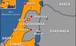 Mapa de Cisjordània