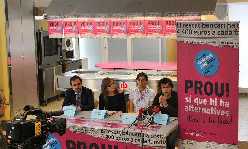 Fotografia de la roda de premsa de presentació de la Festa