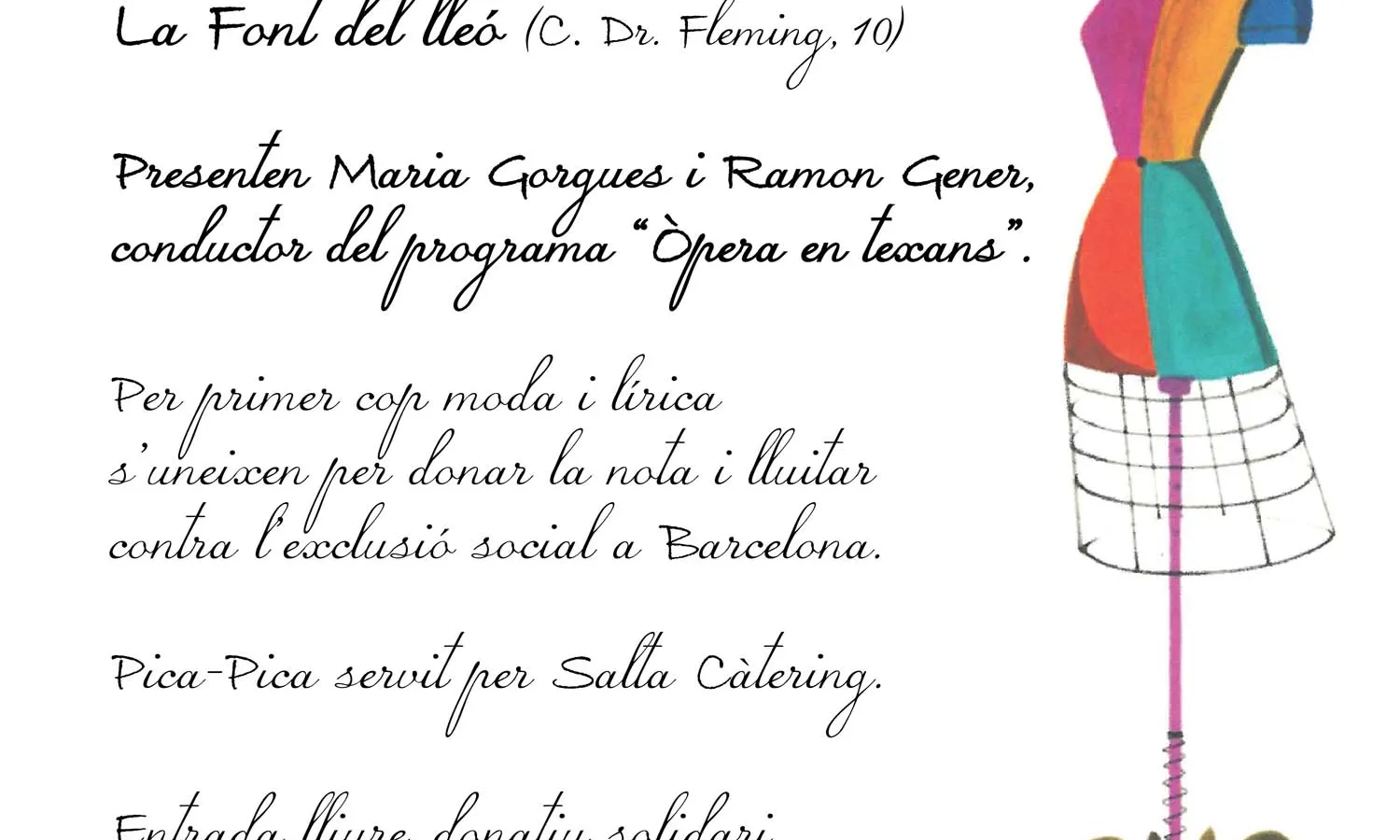 Moda i música unides a “Coser y Cantar” per lluitar contra l’exclusió social
