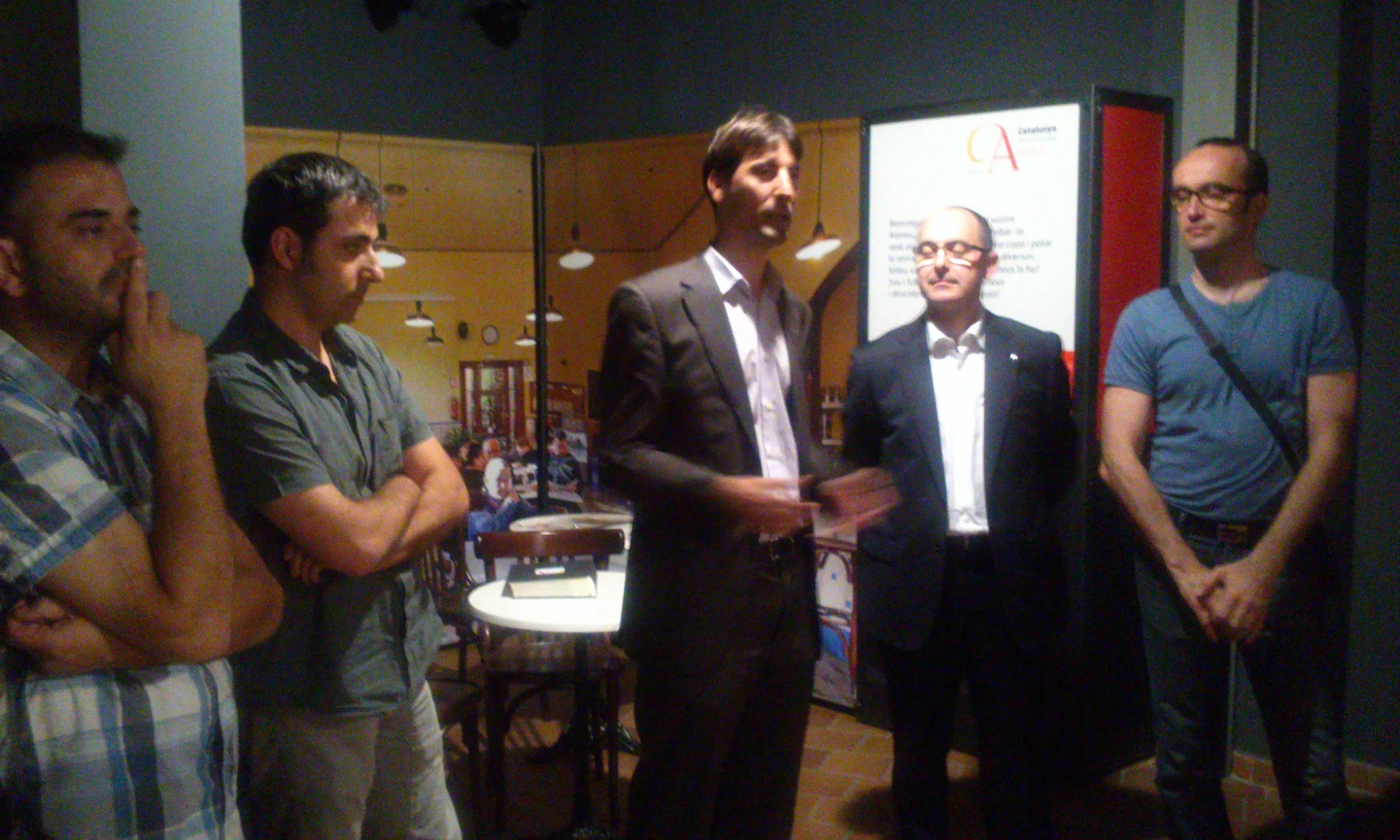Parlaments durant la inauguració de l'exposició