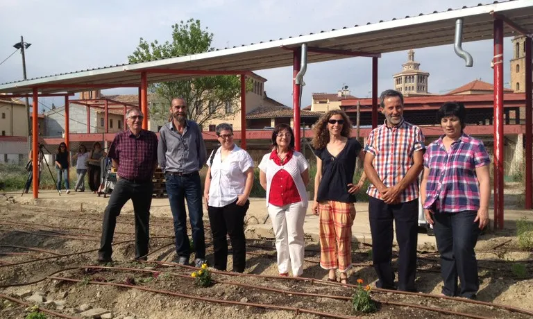 Impulsors dels horts solidaris de Vic (foto: Ajuntament de Vic)