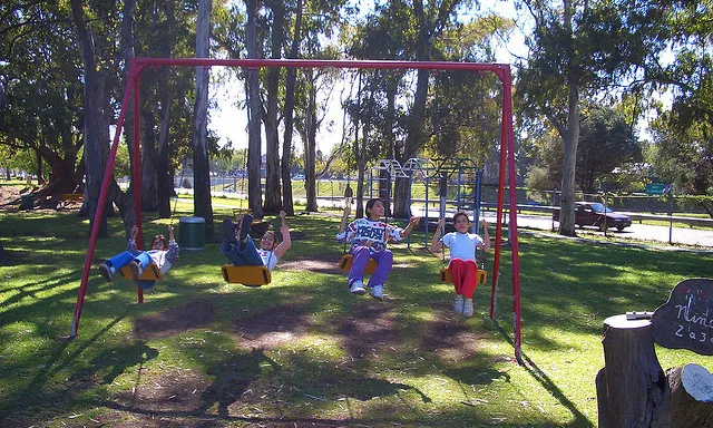Infants gronxant-se en un parc. Font: maggellan (flickr.com)