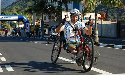 Ciclisme adaptat. Autora Erica Santos