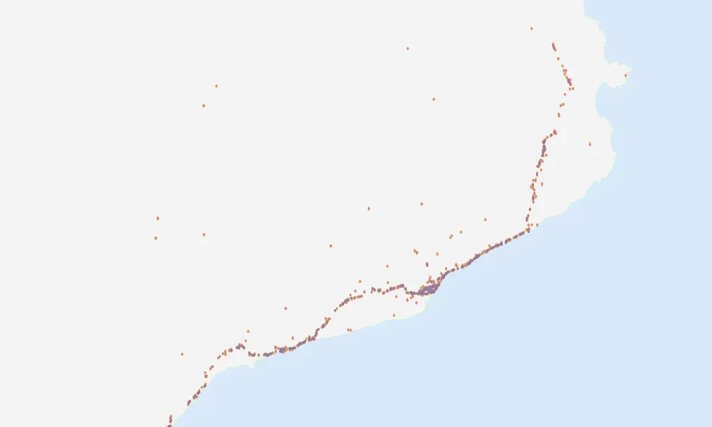 La Via formada per piulades entre les 15:00 i les 17:00. Imatge: IFISC-CSIC