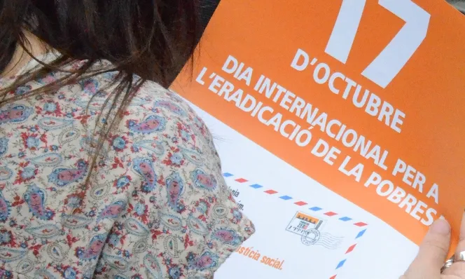 Imatge del cartell del Dia internacional per l'eradicació de la pobresa