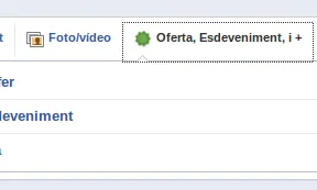 Amb Facebook també es poden crear esdeveniments. 