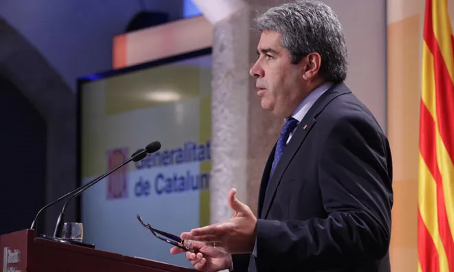 Conseller Francesc Homs a la roda de premsa.
