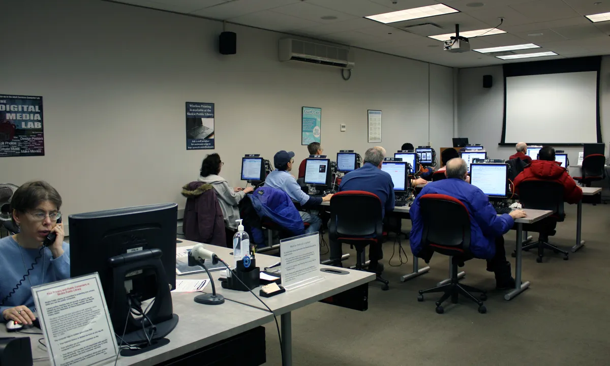 Adult Computer Lab - Skokie Public Library - Flickr