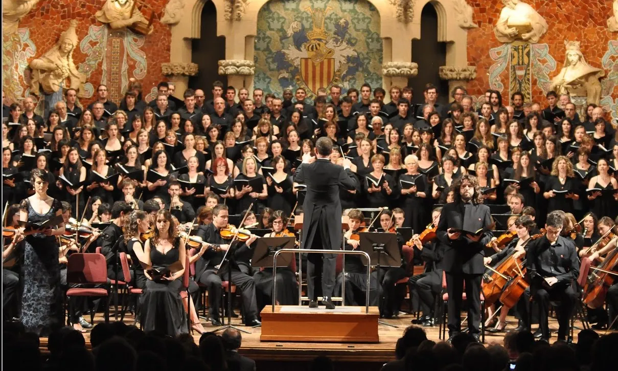 Actuació coral al Palau de la Música