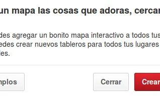 La opció d'incorporar un mapa la trobareu només obrint Pinterest.