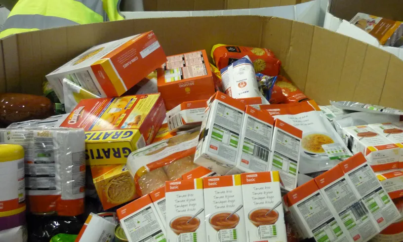 Caixa de donatius pel Banc dels Aliments Autor: Barcelona.cat