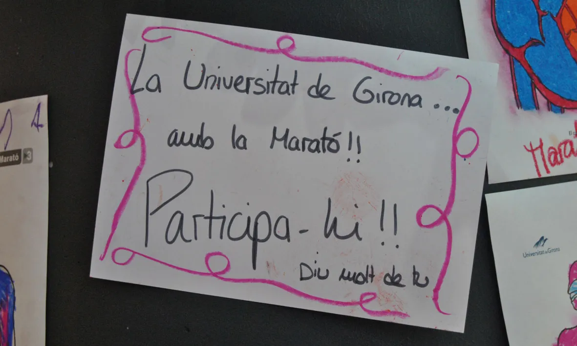 Activitat de la UdG per a La Marató 2012 (Font: UdG)