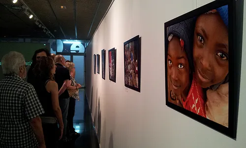 Exposició del camp de solidaritat de Camerun. Imatge CC de Flick SETEM Catalunya